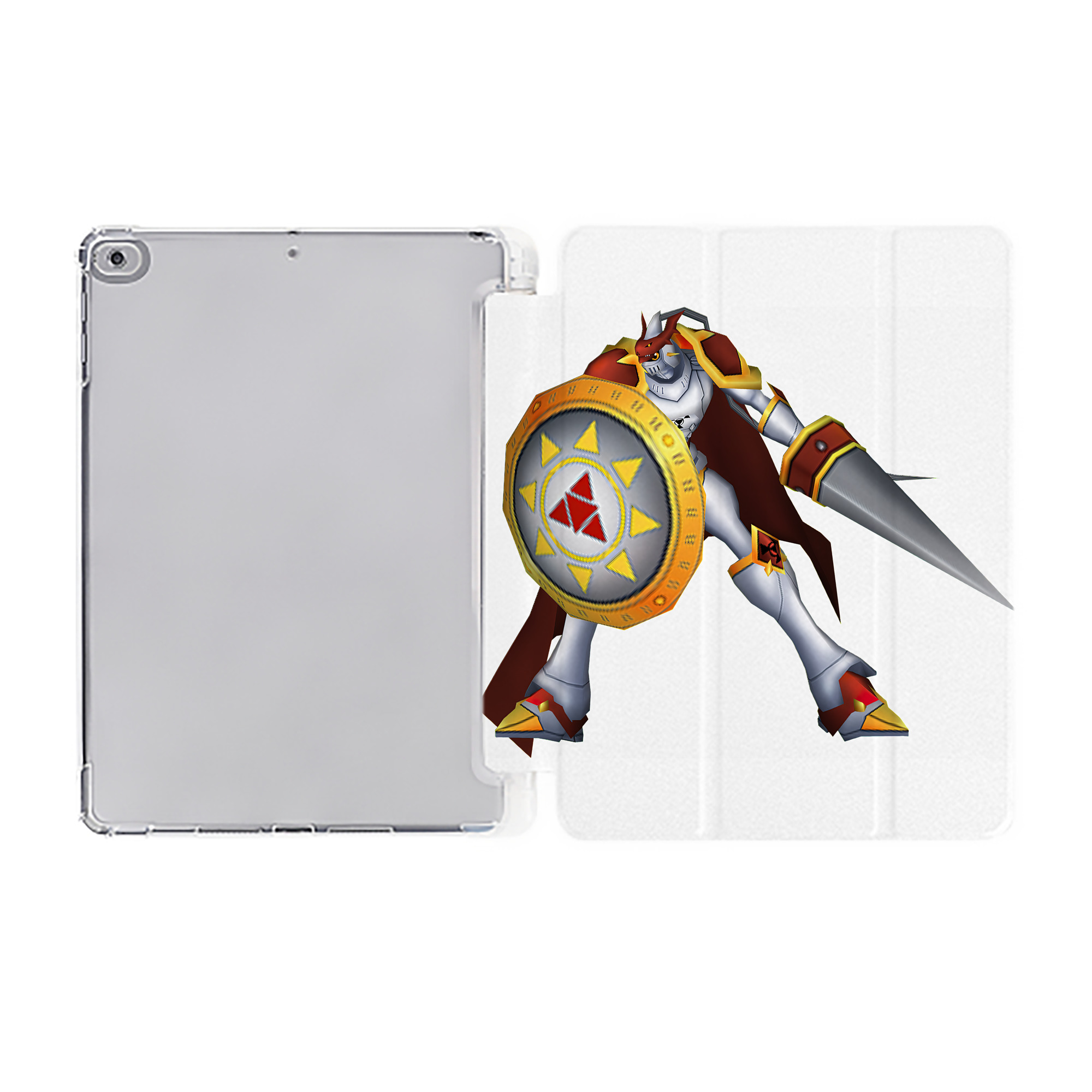 （画像用） Digimon デジタルモンスター/デジモン IPad ケース ペン収納付き 三つ折りスタンド PUレザー×シリコン 対応機種9.5/10.5/10.9インチ